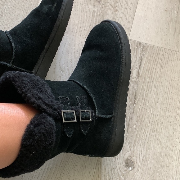 Koolaburra By Ugg Sulana Short Womens Insulated Winter Snow Boots Size 8 Black - Picture 7 of 11